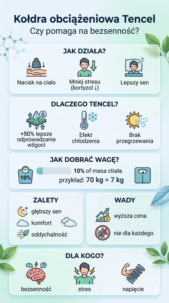 Tencel w kołdrach obciążeniowych